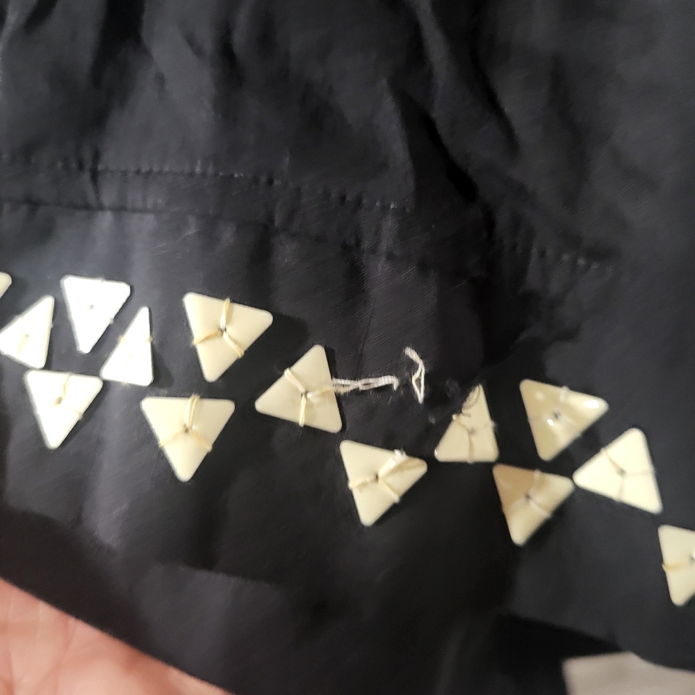 Trina Turk Black Tunic with White Triangle Accents Swim Cover Up - Picture 2 of 5